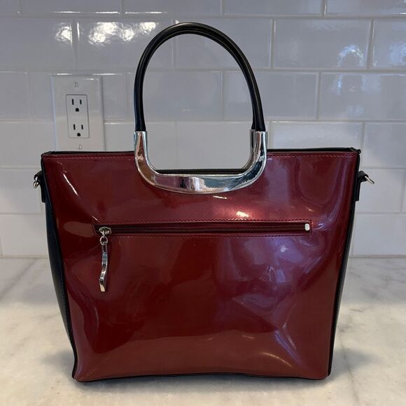 Beijo Bag Purse Handbag The Diva High Gloss Convertible Crossbody Satchel Bag - Picture 5 of 16